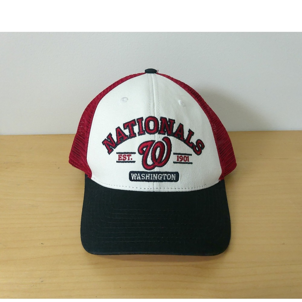 Washington Nationals Trucker Hat Red White Black Snapback MLB Cap Fan Favorite